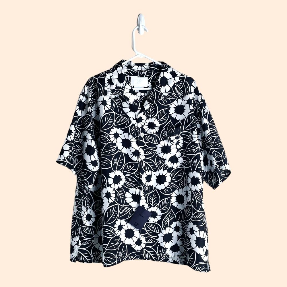 Prada Printed Silk Twill Shirt